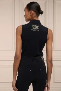Holland Cooper Crystal Sleeveless Base Layer Black Outlet