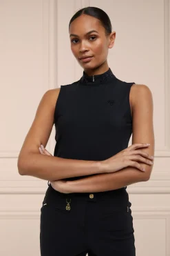 Holland Cooper Crystal Sleeveless Base Layer Black Outlet