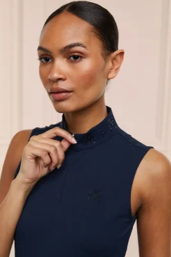 Holland Cooper Crystal Sleeveless Base Layer Ink Navy Best