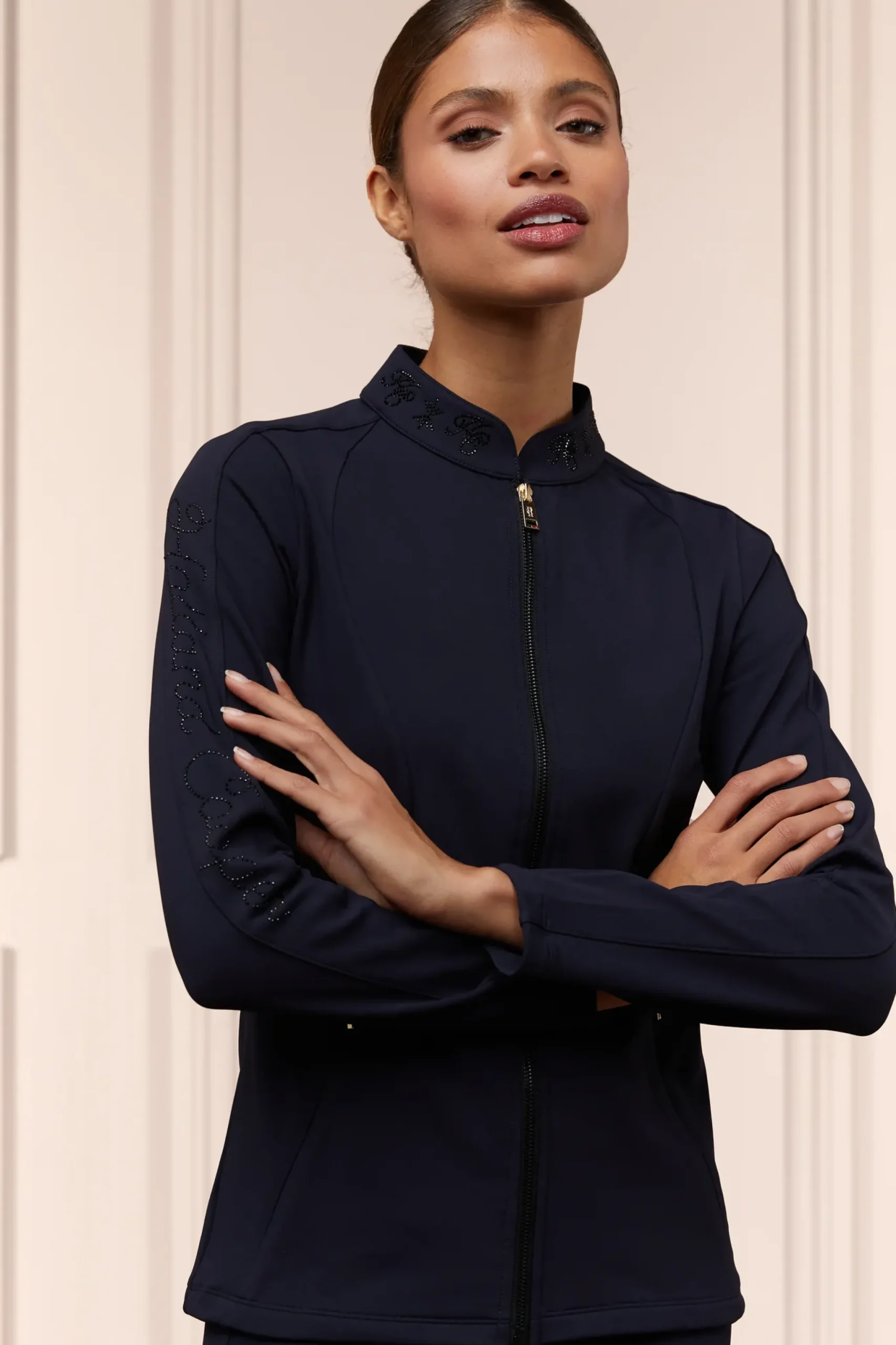 Holland Cooper Crystal Zip Sweat New