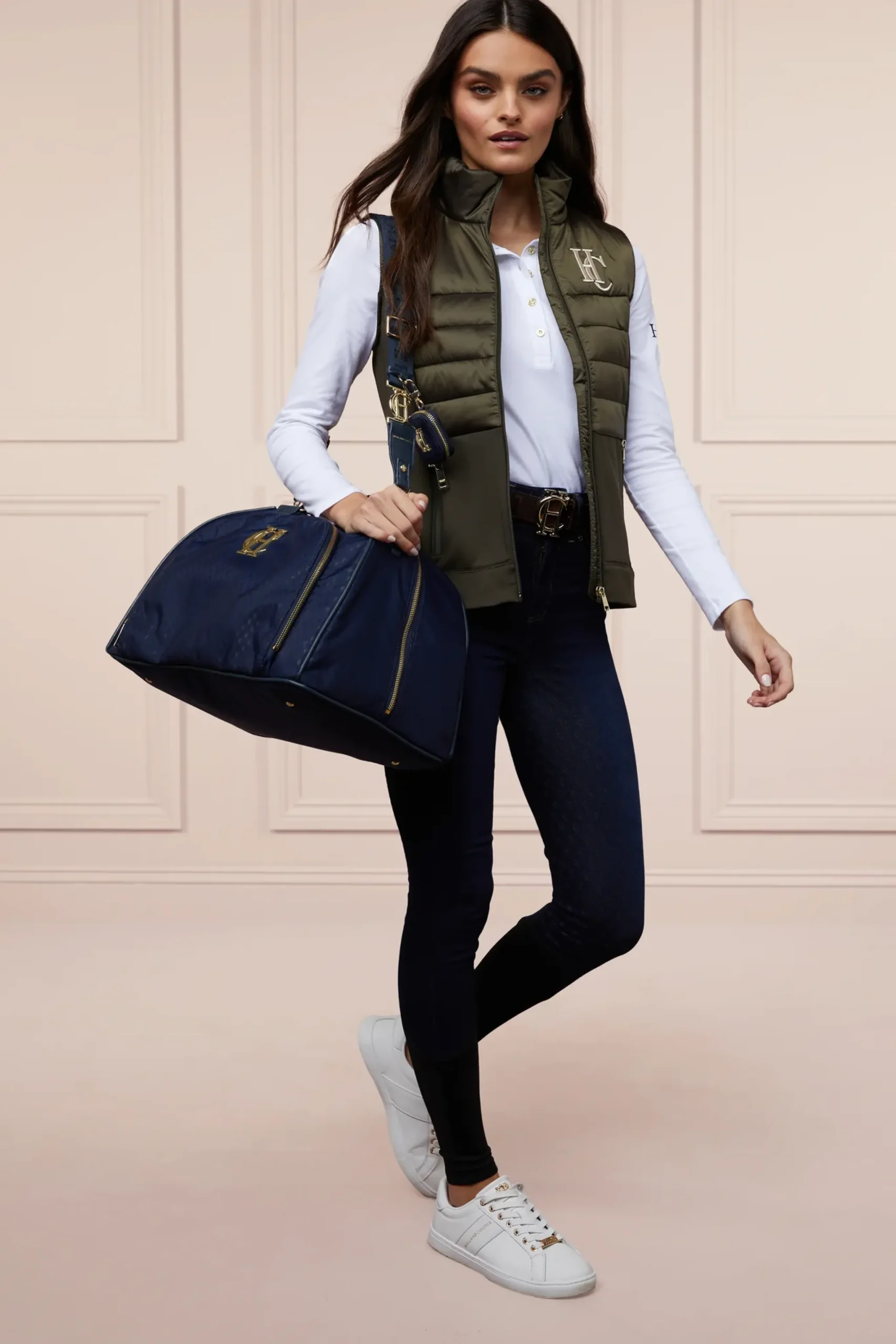 Holland Cooper Denim Thermal Full Grip Breeches Deep Indigo Best