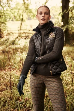 Holland Cooper Diamond Quilt Classic Gilet Black Clearance