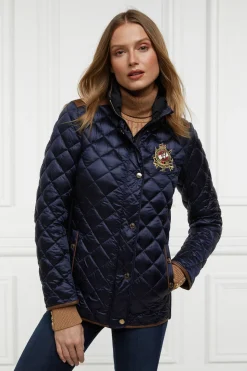 Holland Cooper Diamond Quilt Classic Jacket Ink Navy Hot