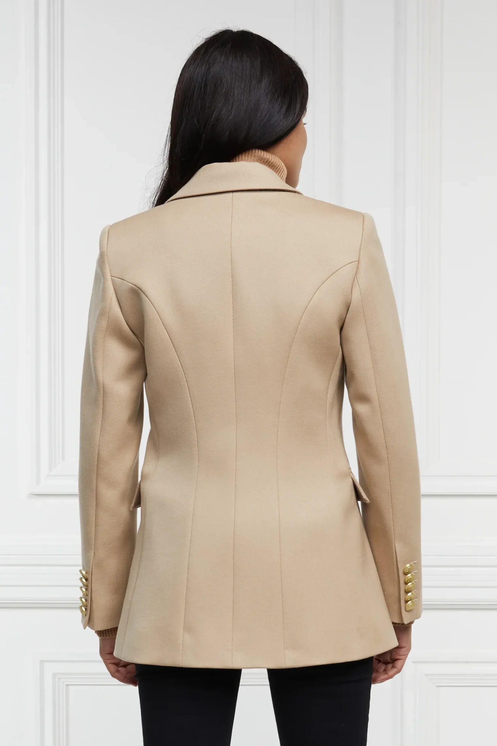 Holland Cooper Double Breasted Blazer Camel Twill Hot