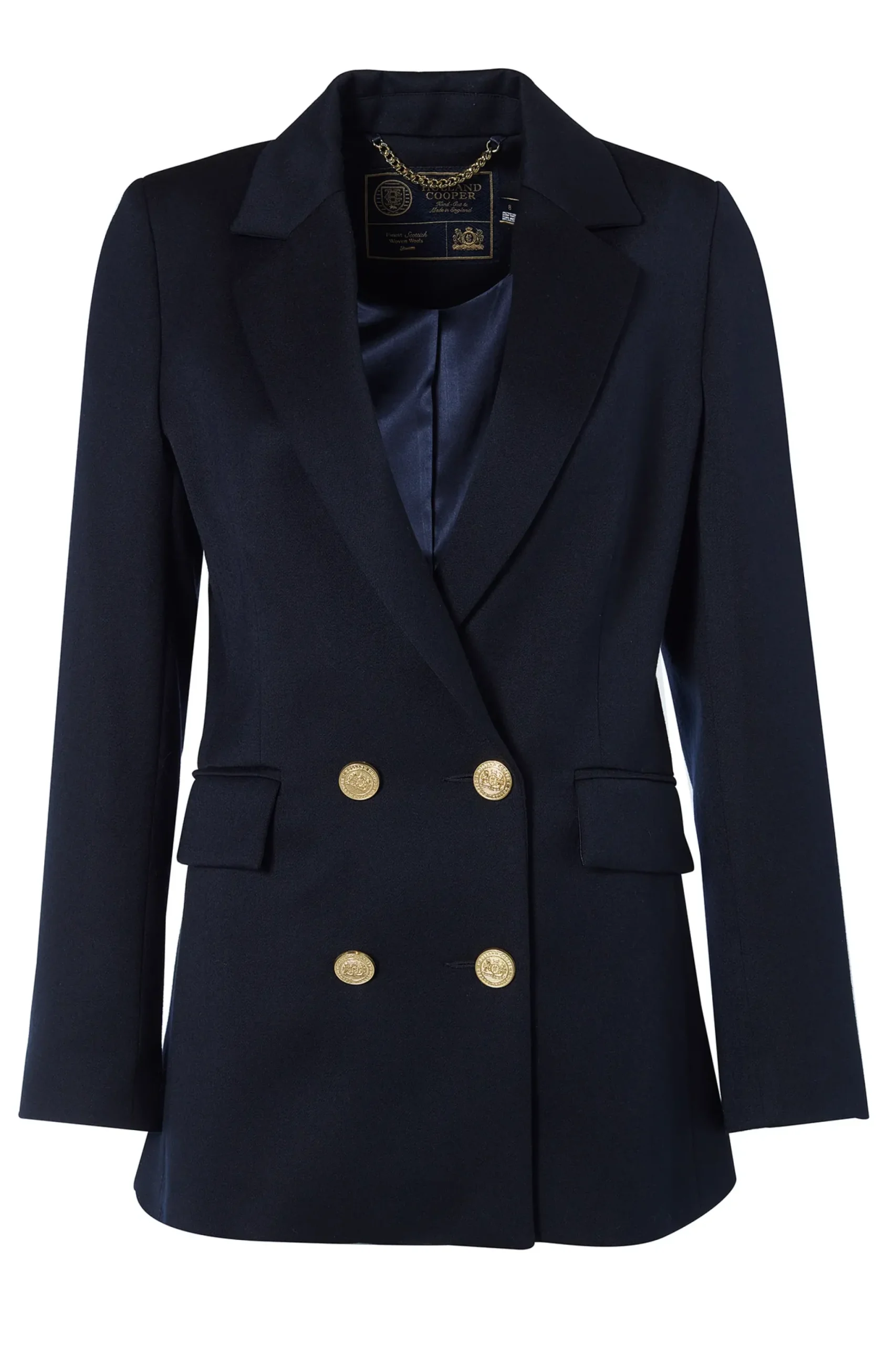 Holland Cooper Double Breasted Blazer Navy Twill Sale