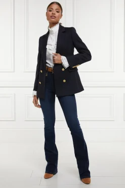 Holland Cooper Double Breasted Blazer Navy Twill Sale