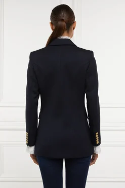 Holland Cooper Double Breasted Blazer Navy Twill Sale
