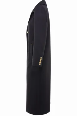 Holland Cooper Double Breasted Coat Soft Black Online