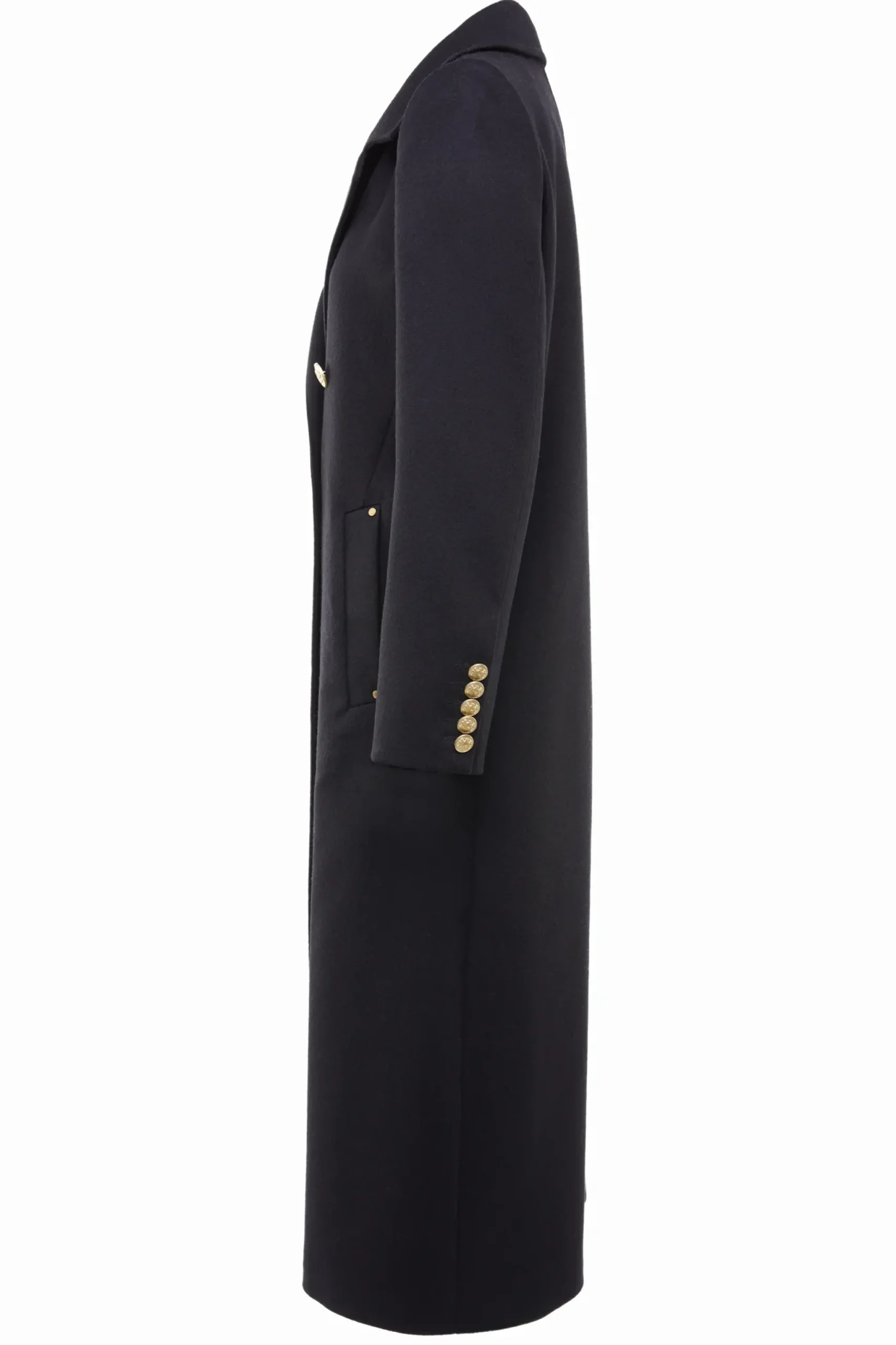 Holland Cooper Double Breasted Coat Soft Black Online