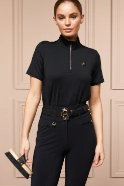 Holland Cooper Elite Short Sleeve Base Layer Black Clearance