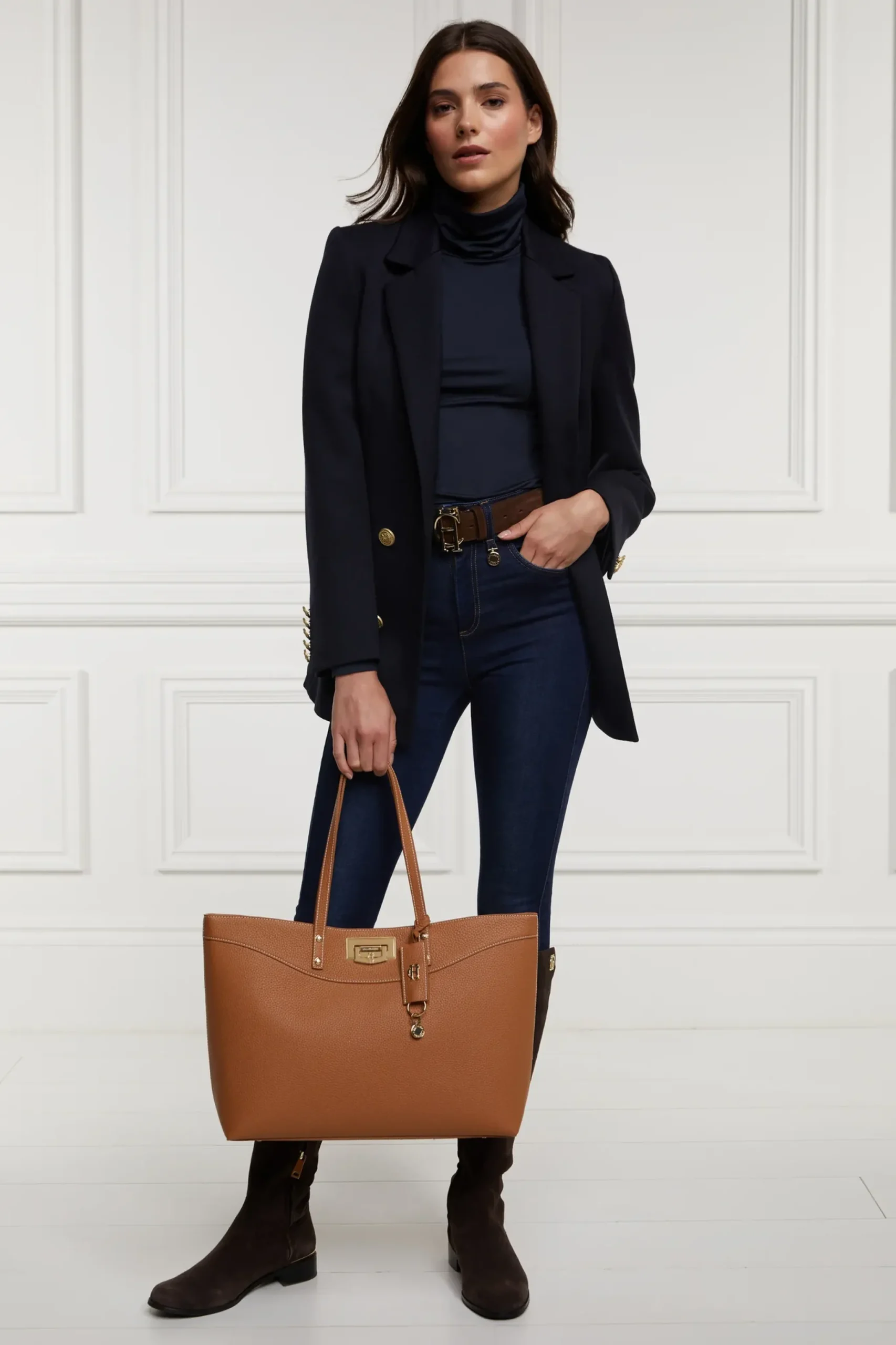 Holland Cooper Essential Roll Neck Ink Navy Hot