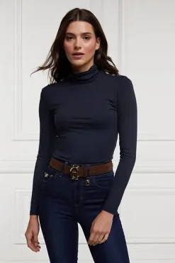Holland Cooper Essential Roll Neck Ink Navy Hot