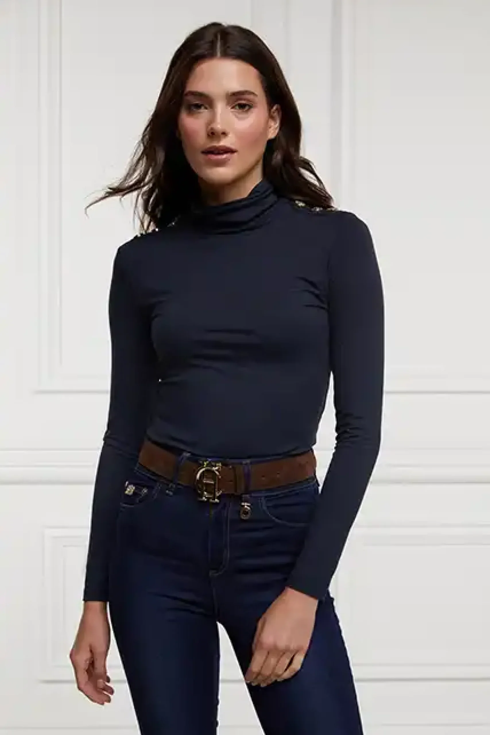 Holland Cooper Essential Roll Neck Ink Navy Hot