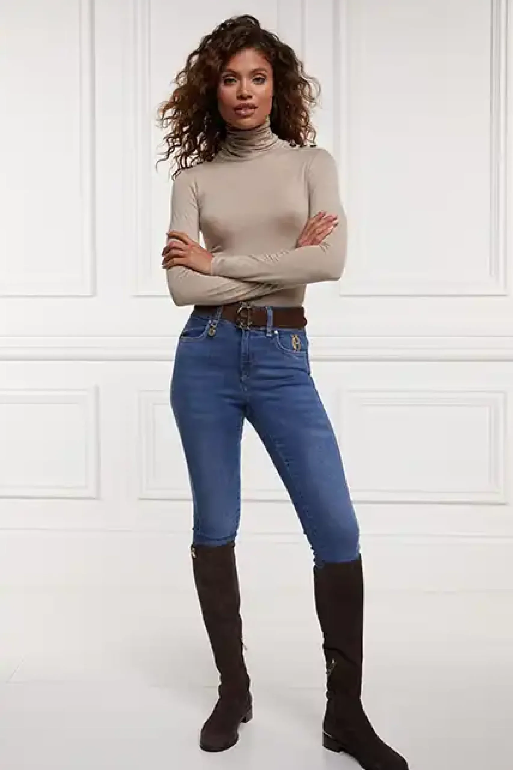 Holland Cooper Essential Roll Neck Oatmeal