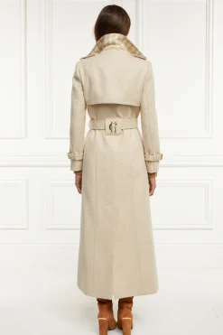 Holland Cooper Full Length Marlborough Trench Coat Biscuit Clearance