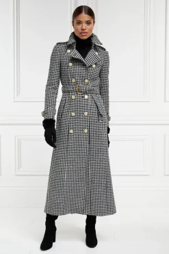 Holland Cooper Full Length Marlborough Trench Coat Houndstooth Sale