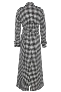 Holland Cooper Full Length Marlborough Trench Coat Houndstooth Sale