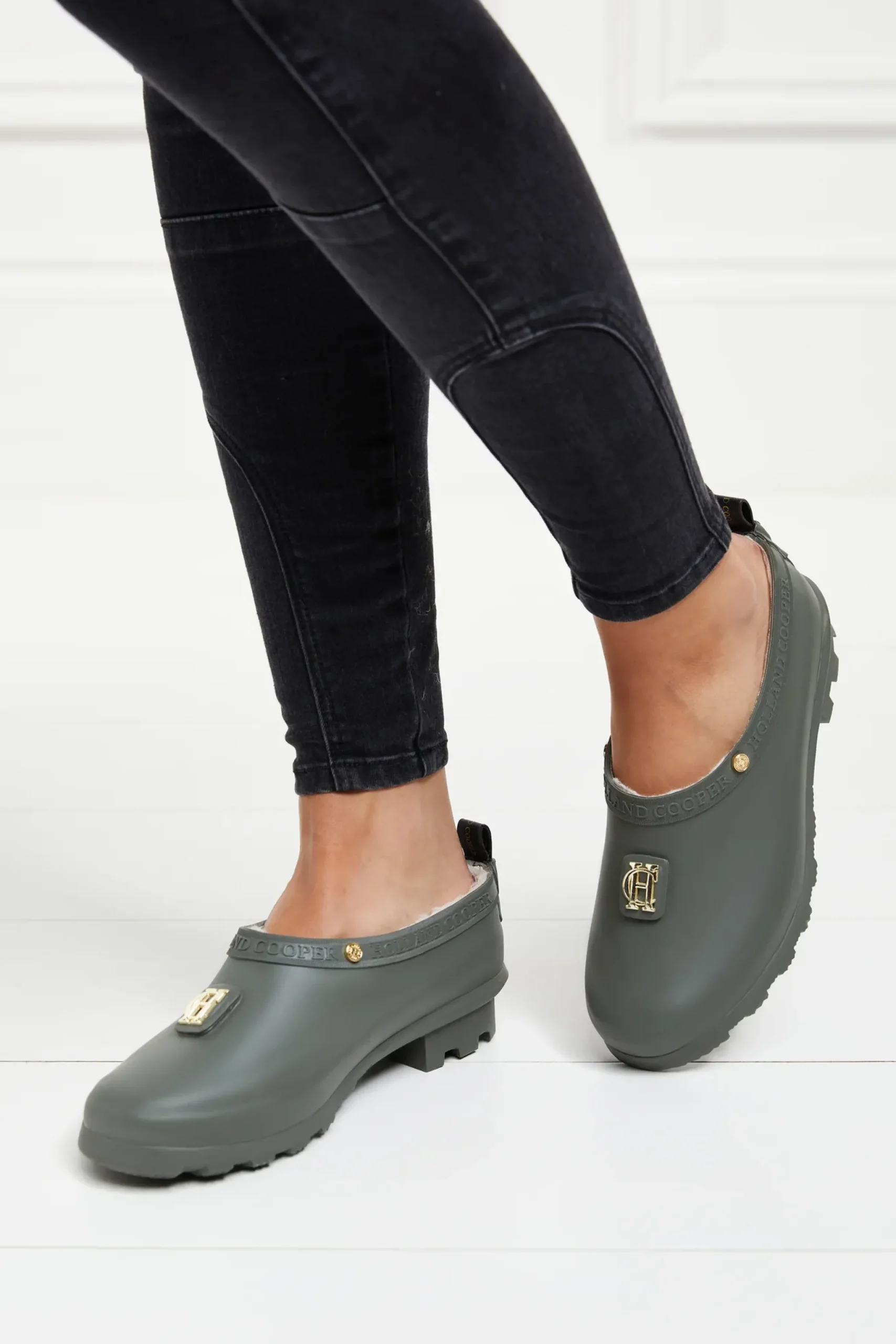 Holland Cooper Gardening Loafer Matte Green Discount