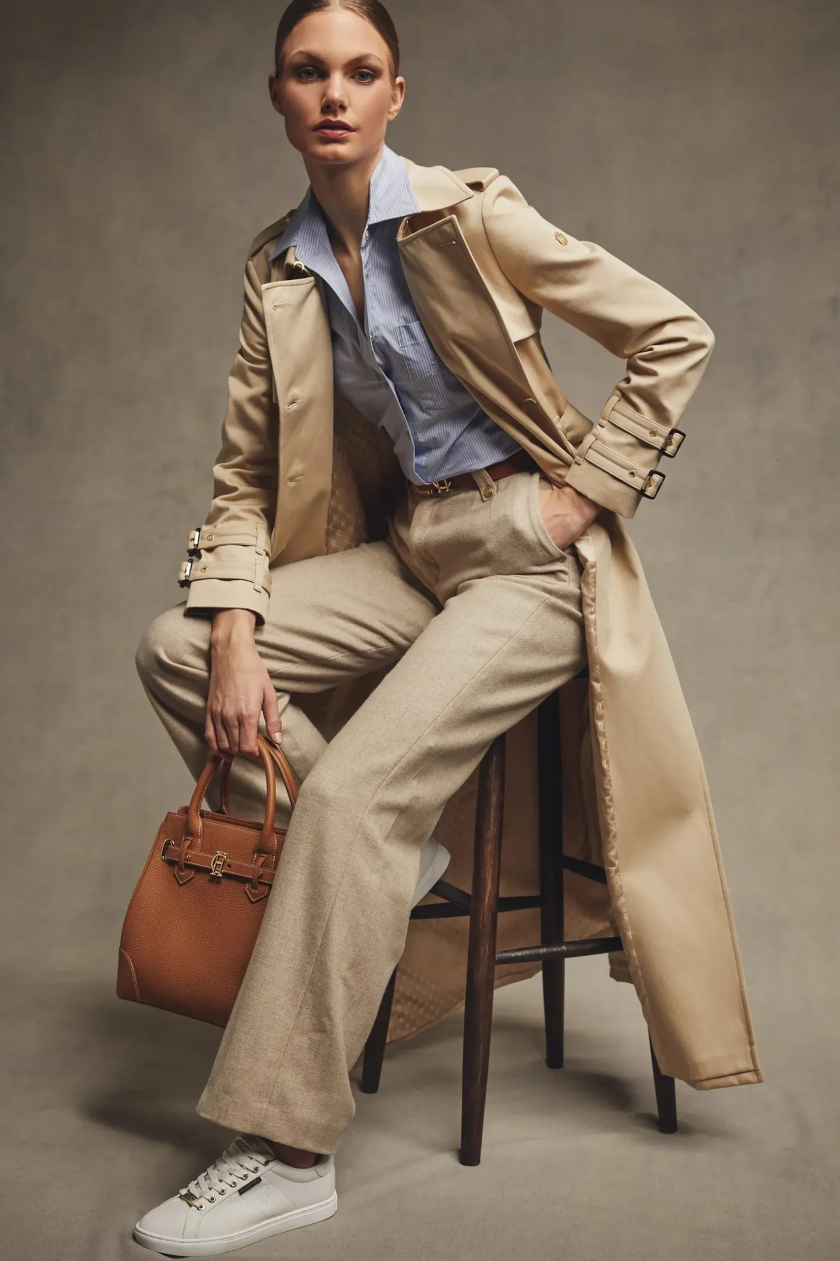 Holland Cooper Gatcombe Full Length Trench Coat New