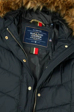 Holland Cooper Glacier Full Length Puffer Ink Navy Hot