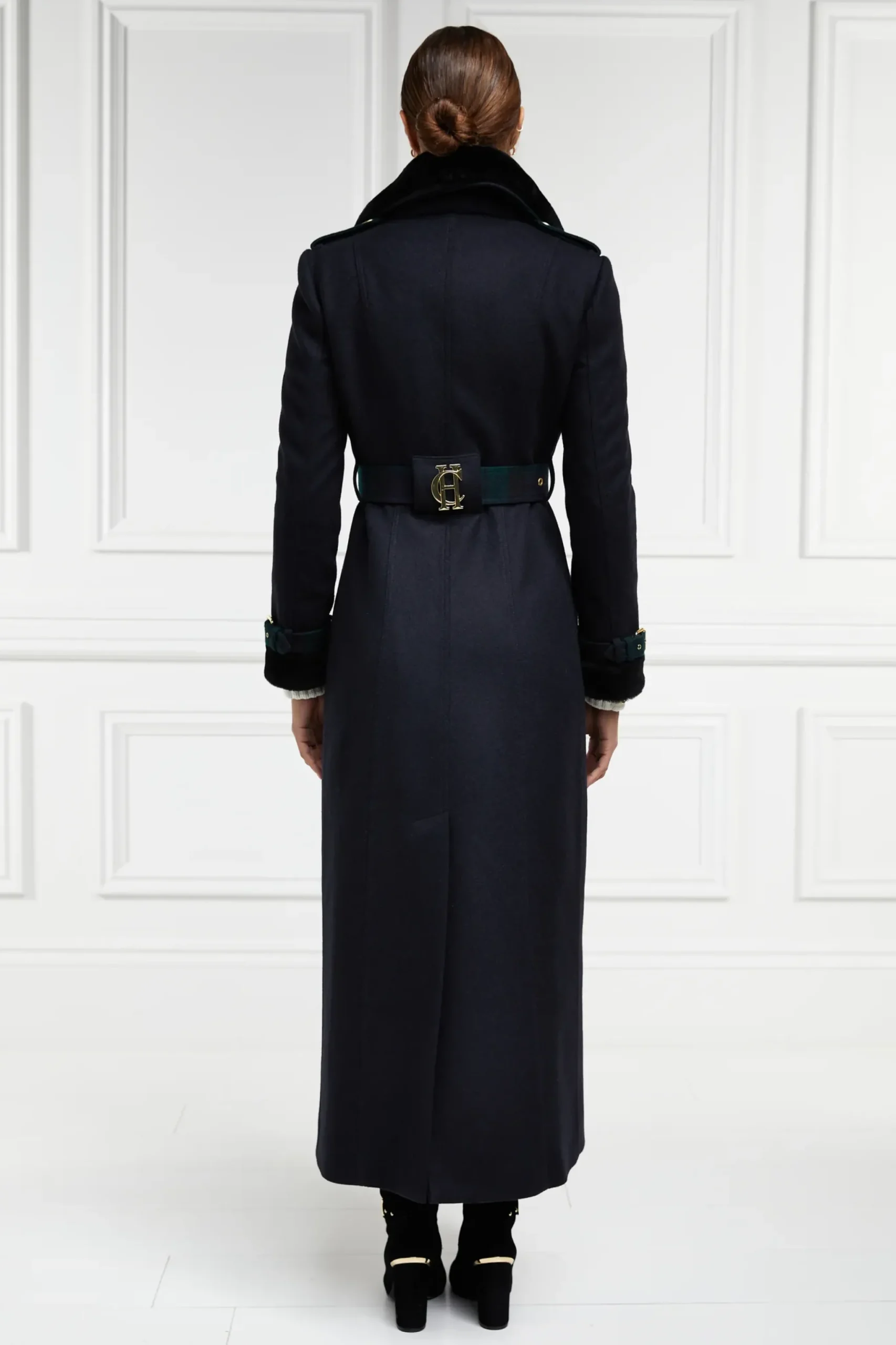 Holland Cooper Gold Label Trench Soft Navy Blackwatch Online