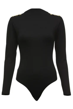 Holland Cooper Harper Long Sleeve Bodysuit Black New