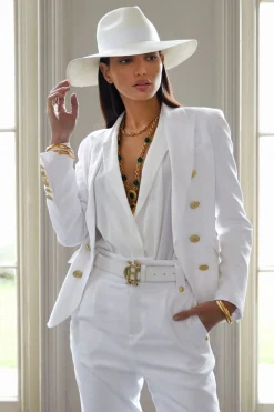 Holland Cooper HC Classic Belt White Gold Clearance