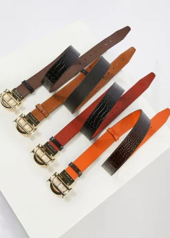 Holland Cooper HC Classic Belt Reversible Chocolate Black Croc Online