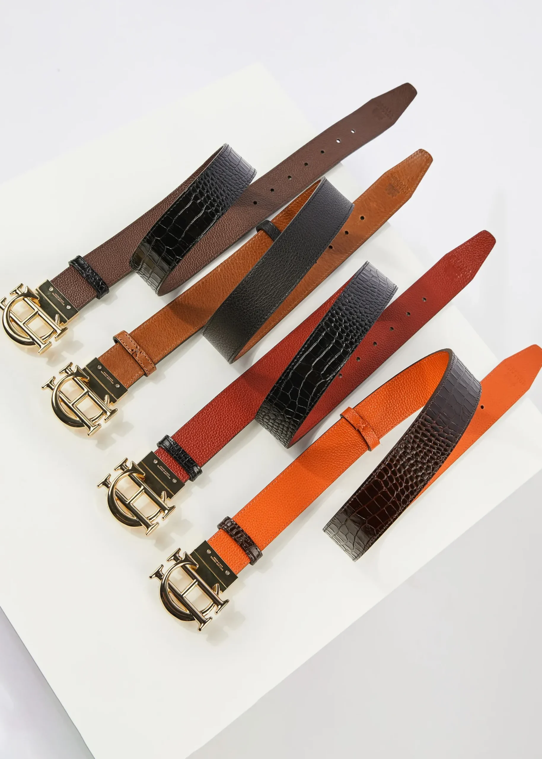 Holland Cooper HC Classic Belt Reversible Heritage Red Black Croc Best