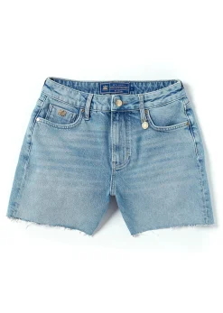 Holland Cooper High Rise Denim Short Vintage Indigo Outlet
