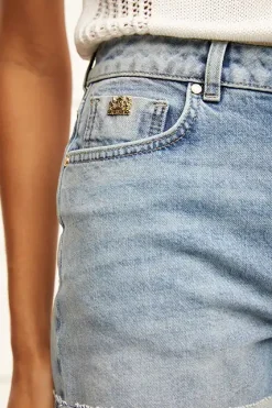 Holland Cooper High Rise Denim Short Vintage Indigo Outlet