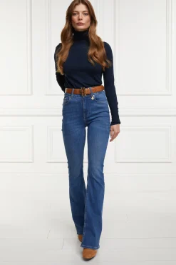 Holland Cooper High Rise Flared Jean Denim Sale