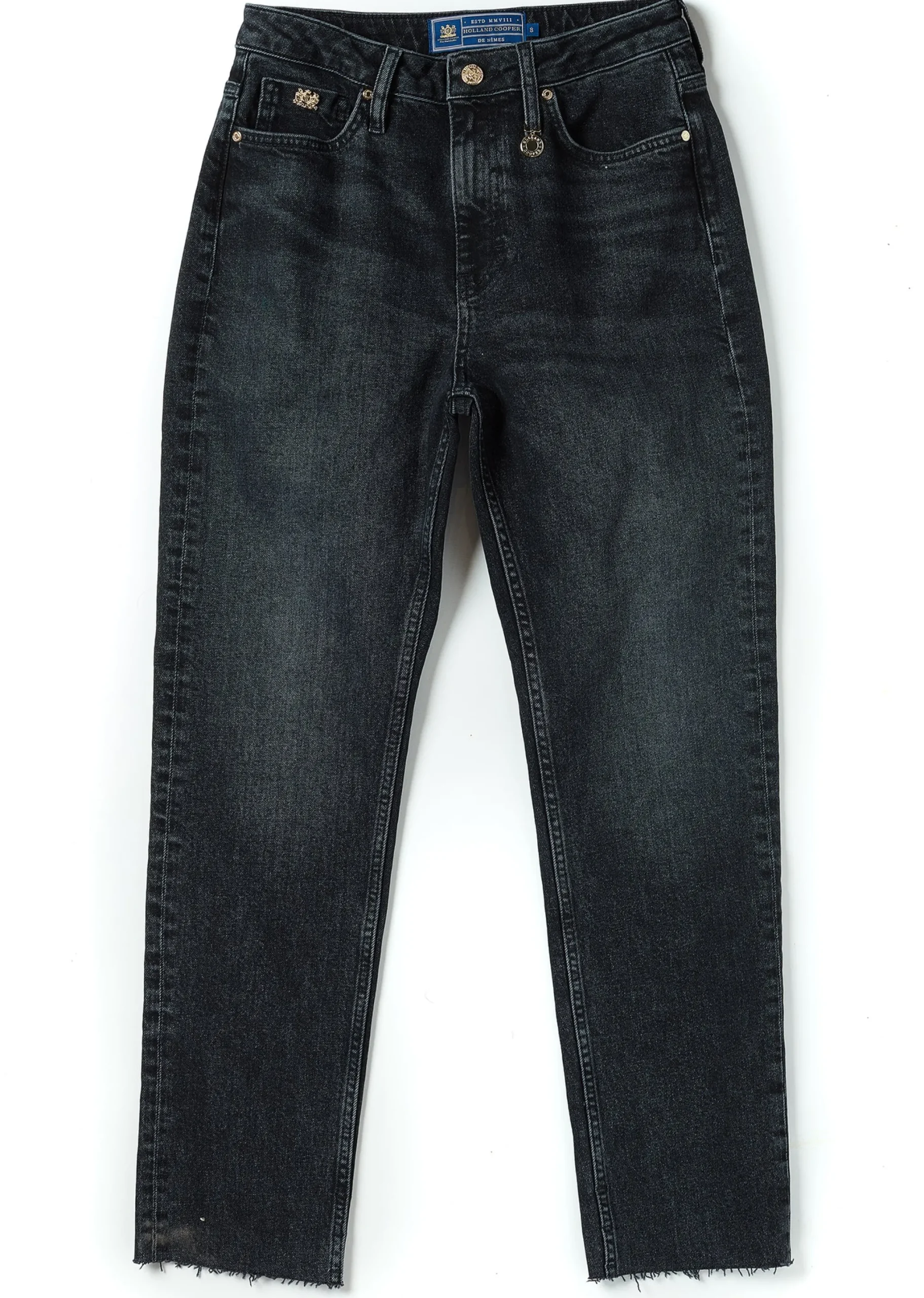 Holland Cooper High Rise Slim Jean Washed Black Sale