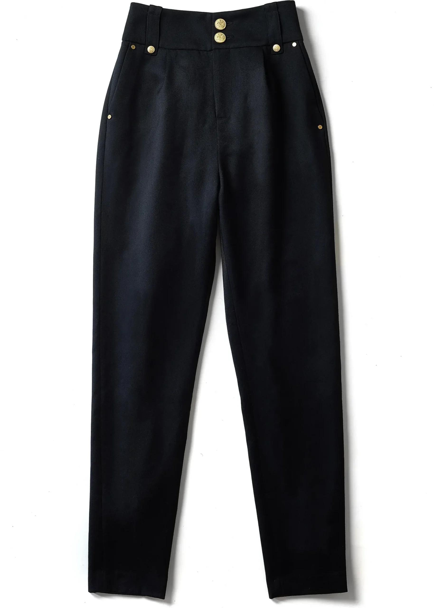 Holland Cooper High Waisted Peg Trouser Navy Barathea