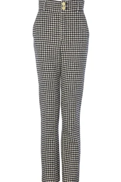 Holland Cooper High Waisted Peg Trouser Houndstooth Outlet