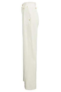 Holland Cooper High Waisted Straight Trouser Ivory New