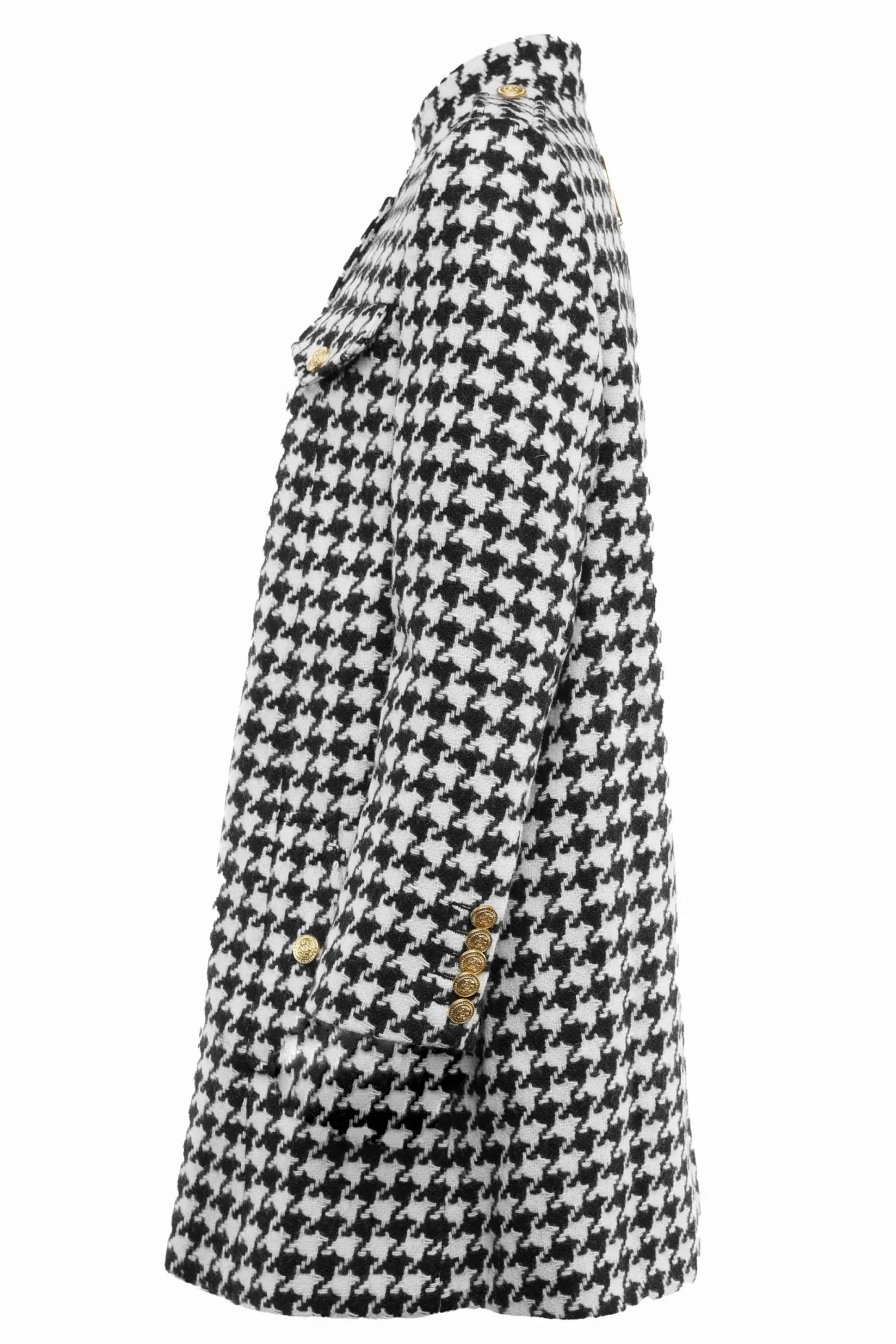 Holland Cooper Highbury Cape Coat Large Scale Houndstooth Outlet