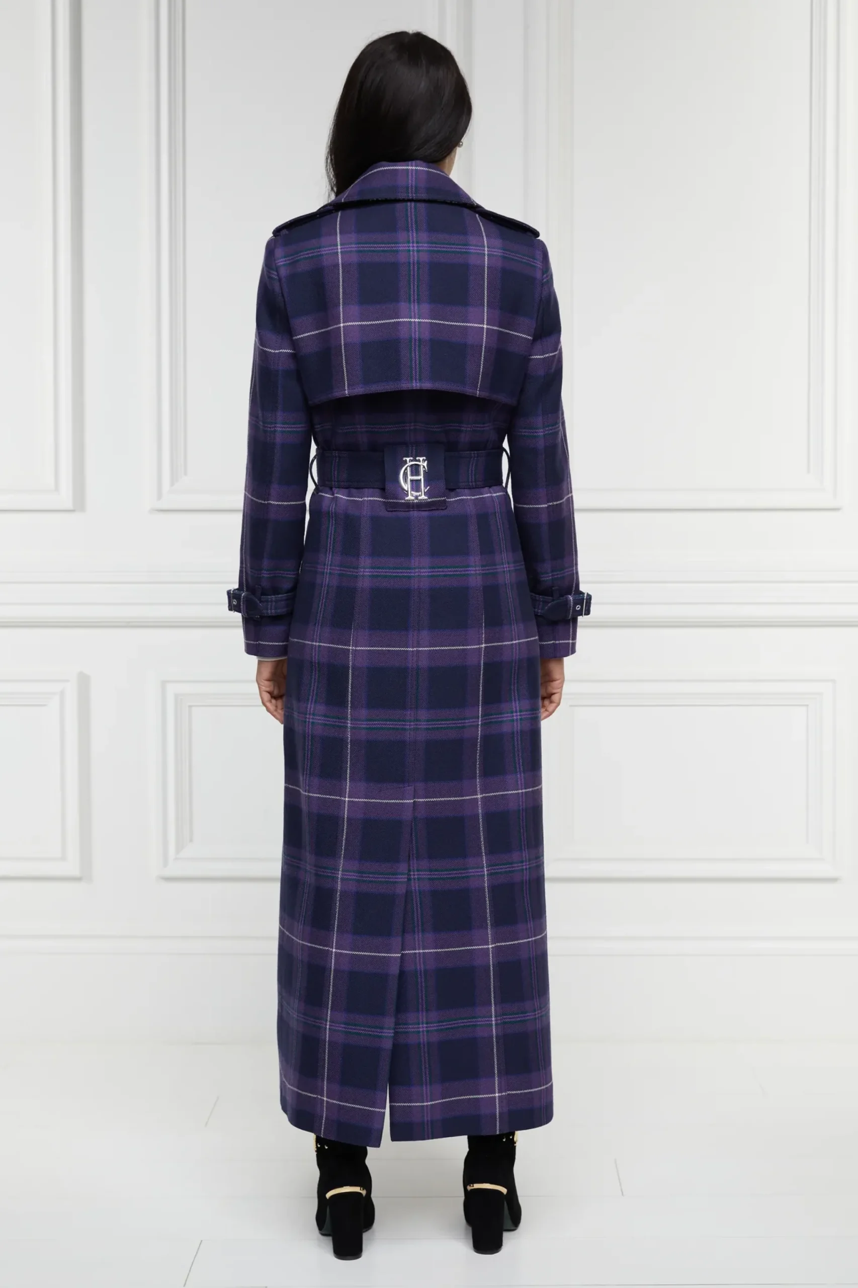 Holland Cooper Jubilee Full Length Marlborough Trench Jubilee Tartan Sale