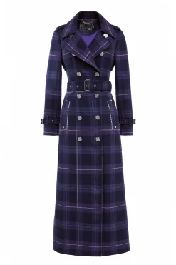 Holland Cooper Jubilee Full Length Marlborough Trench Jubilee Tartan Sale