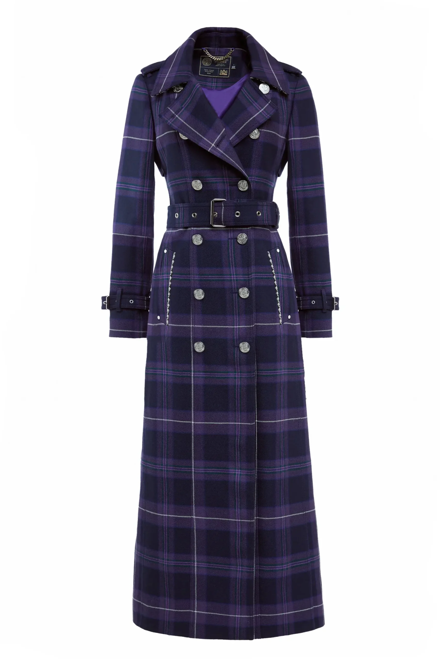 Holland Cooper Jubilee Full Length Marlborough Trench Jubilee Tartan Sale
