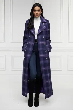 Holland Cooper Jubilee Full Length Marlborough Trench Jubilee Tartan Sale