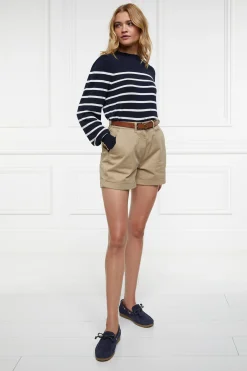 Holland Cooper Kelsie Crew Neck Knit Ink Navy Stripe Online
