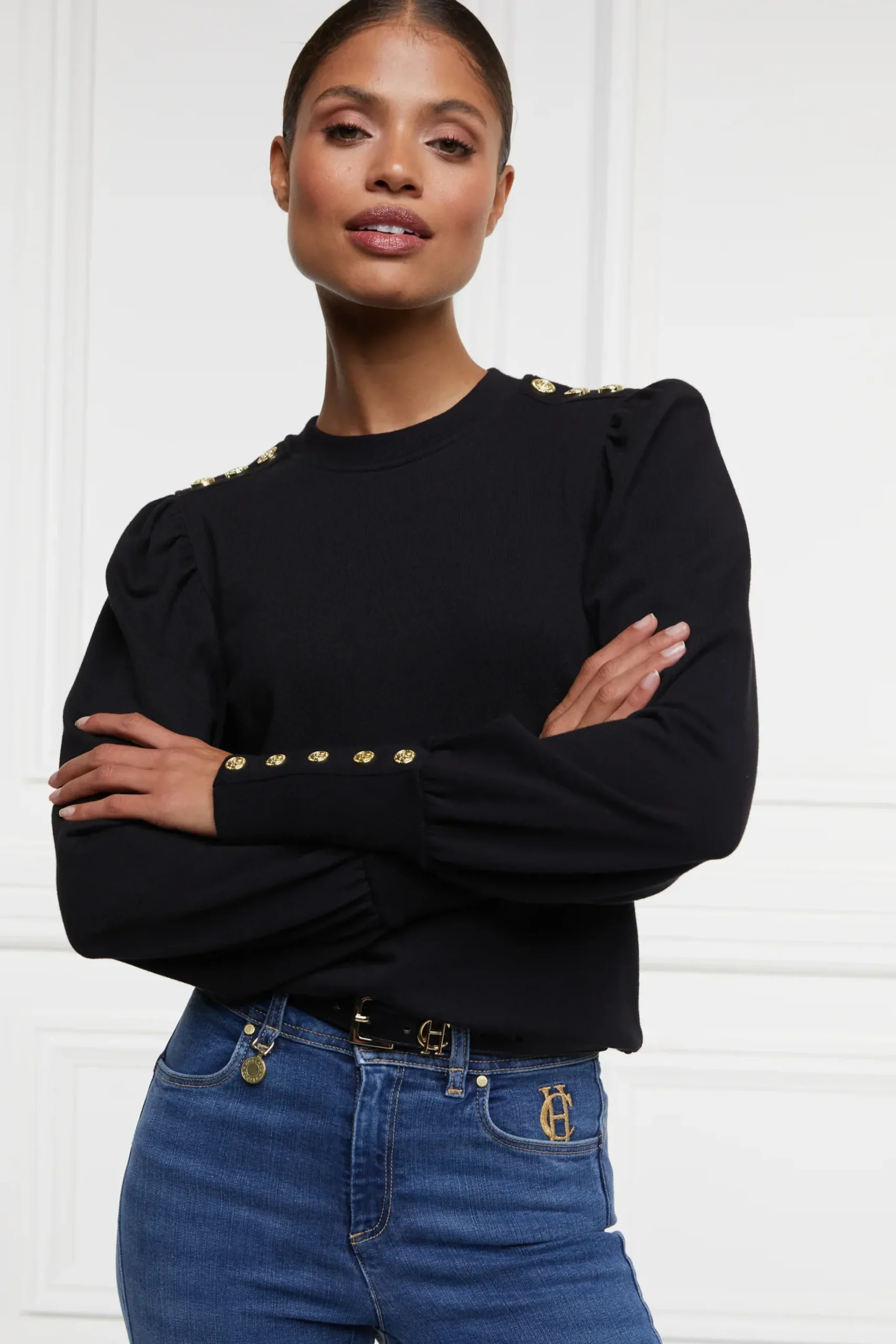 Holland Cooper Kelso Crew Black Outlet