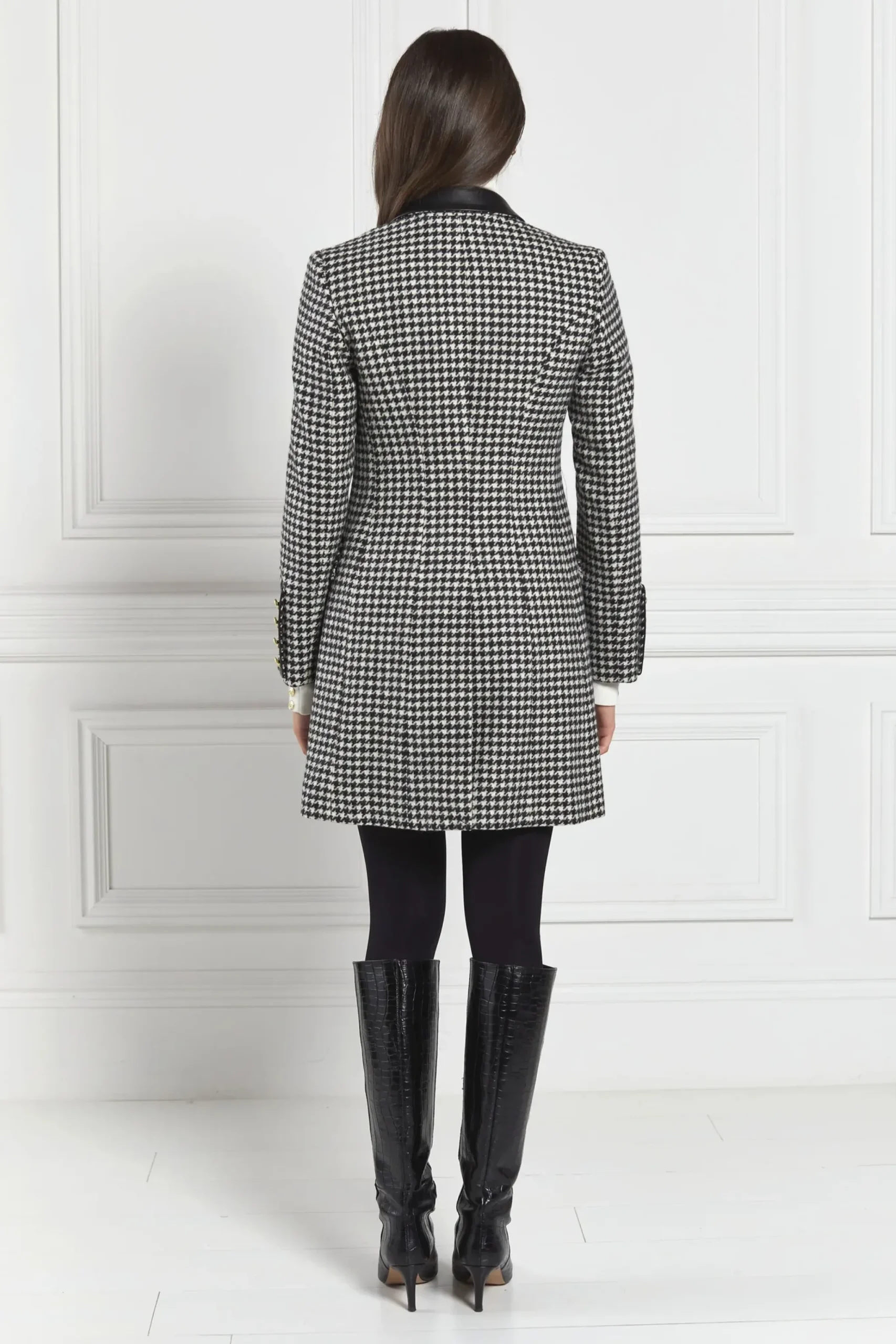 Holland Cooper Kempton Coat Houndstooth Clearance