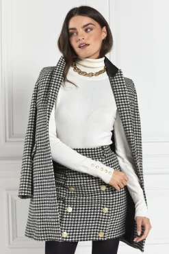 Holland Cooper Kempton Coat Houndstooth Clearance