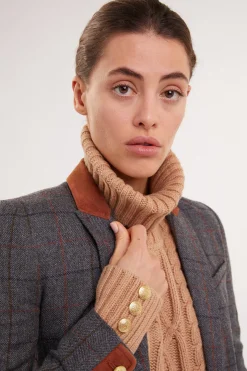 Holland Cooper Kempton Coat Mid Blue Check Hot