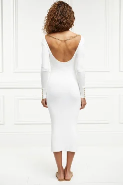 Holland Cooper Kensington Backless Dress Natural New