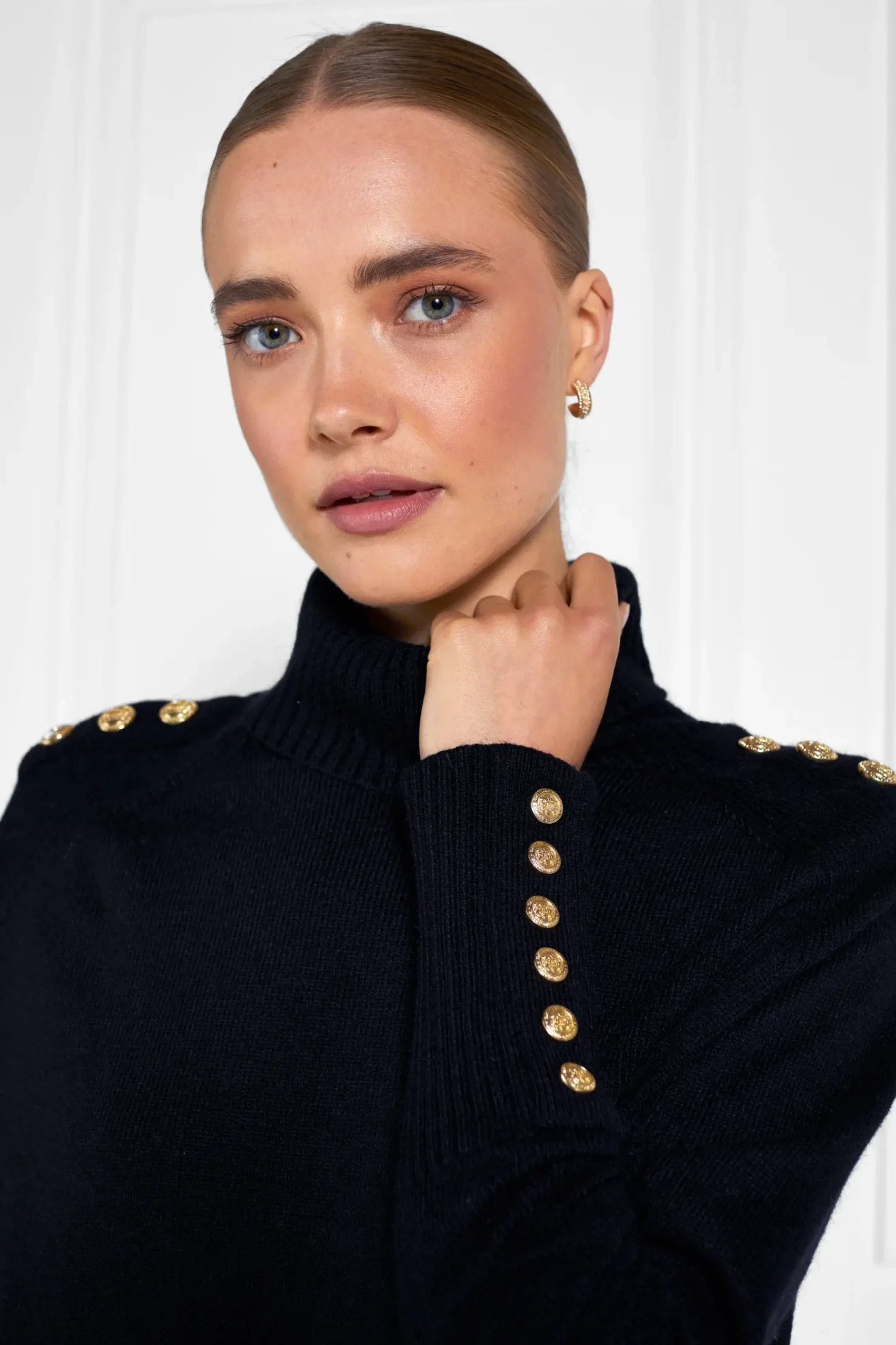 Holland Cooper Kingsbury Cape Knit Black Clearance