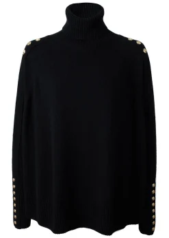 Holland Cooper Kingsbury Cape Knit Black Clearance