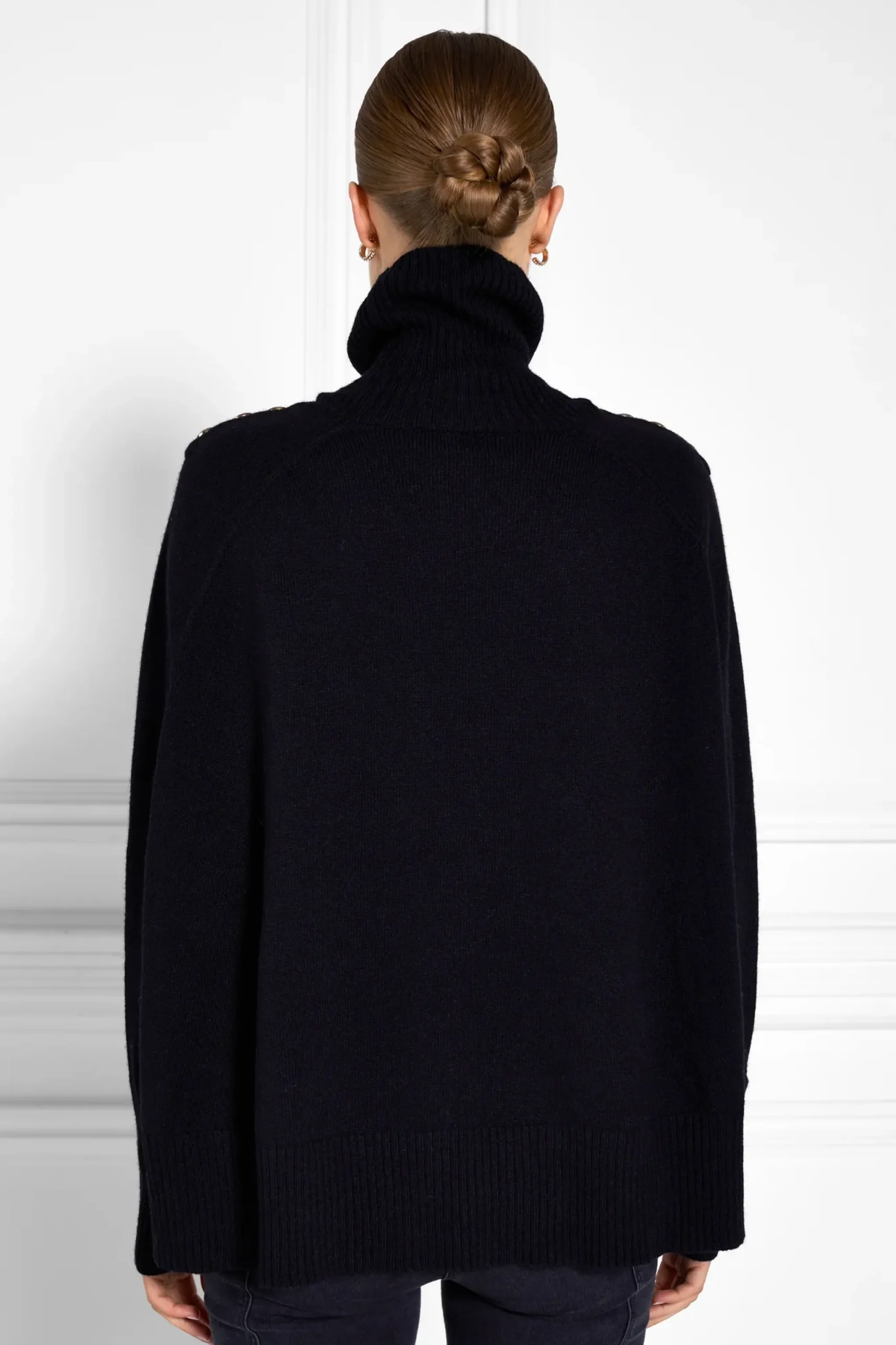 Holland Cooper Kingsbury Cape Knit Black Clearance